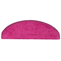 Tapis d'escalier 15 pièces 65 x 21 x 4 cm Rose Demi-rond Grand 526170526170