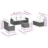 Salon de jardin avec coussins 8 pcs beige résine tressée 526174526174