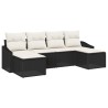 Ensemble de Canapés avec coussin 6 pcs Noir polyrotin 526185526185