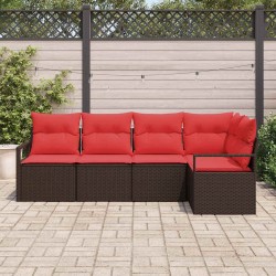 Ensemble de Canapés 5 pcs Marron polyrotin 526187526187