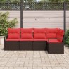 Ensemble de Canapés 5 pcs Marron polyrotin 526187526187