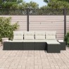 Ensemble de canapé de jardin avec coussin 5 pcs Noir polyrotin 526198526198