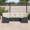 Ensemble de Canapés avec coussin 6 pcs Noir polyrotin 526217526217