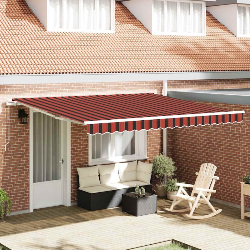 Auvent Rétractable Orange et marron 400 × 300 cm 526227526227