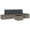 Ensemble de canapé de jardin avec coussin 6 pcs Gris polyrotin 526228526228