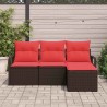 Ensemble de Canapés 4 pcs Marron polyrotin 526229526229
