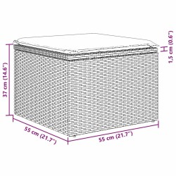Ensemble de Canapés 4 pcs Noir polyrotin 526266526266