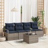 Ensemble de Canapés 5 pcs Gris et bleu polyrotin 526269526269