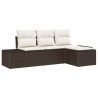 Ensemble de canapé de jardin 4 pcs Marron polyrotin 526271526271