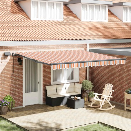 Auvent Rétractable Multicolore 400 ×300 cm tissu 526278526278