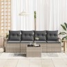 Ensemble de Canapés 5 pcs Gris clair et gris foncé polyrotin 526283526283