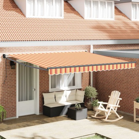 Auvent Rétractable Jaune et Orange 400 × 300 cm 526302526302