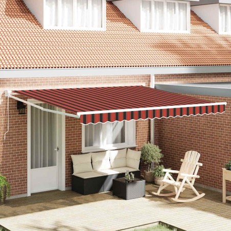 Auvent Rétractable Orange et marron 400 × 300 cm 526308526308