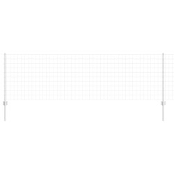 Clôture avec poteau Argenté 0,8 x 25 m Acier 526310526310