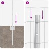 Clôture avec poteau Argenté 0,8 x 25 m Acier 526310526310