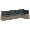 Ensemble de canapé de jardin Gris polyrotin 526313526313