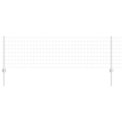 Clôture avec poteau Argenté 0,6 x 25 m Acier 526314526314