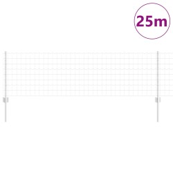 Clôture avec poteau Argenté 0,6 x 25 m Acier 526314526314