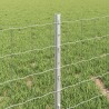 Clôture avec poteau Argenté 0,4 x 25 m Acier 526316526316