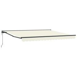 Cadre d'auvent Crème 400 × 300 cm Polyester avec revêtement PU 526323526323