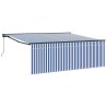 Auvent Rétractable Bleu et Blanc 400 × 300 cm 526324526324