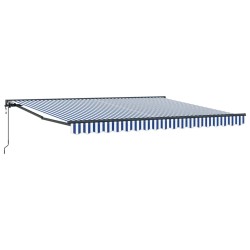 Cadre d'auvent Bleu et Blanc 400 × 300 cm 526326526326