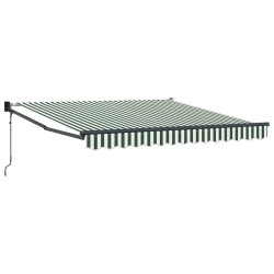 Auvent Rétractable Vert et blanc 350 x 250 cm 526330526330