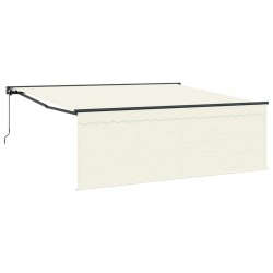Auvent Rétractable Crème 400 × 300 cm Polyester et Aluminium 526331526331
