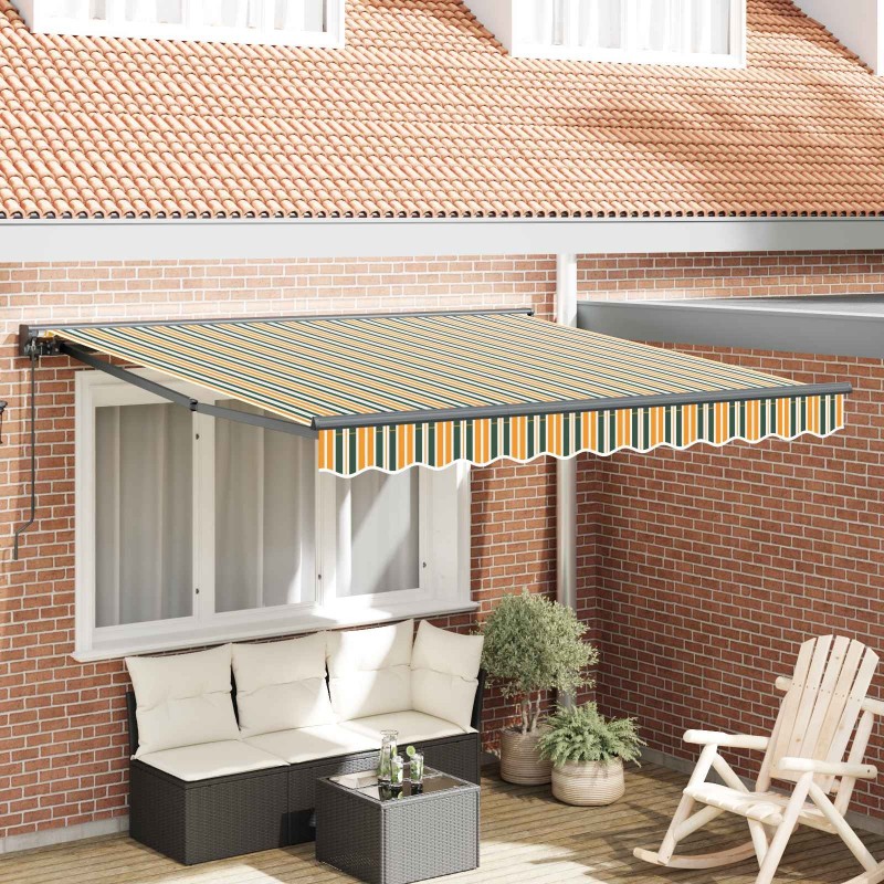 Cadre d'auvent Vert et jaune 350 x 250 cm 526335526335