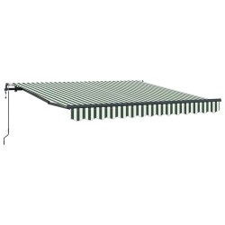 Auvent Rétractable Vert et blanc 350 x 250 cm 526339526339