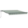 Auvent Rétractable Vert et blanc 350 x 250 cm 526339526339