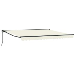 Cadre d'auvent Crème 400 × 300 cm Polyester avec revêtement PU 526342526342