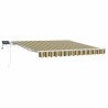 Auvent Rétractable Vert et jaune 350 x 250 cm Tissu et acier 526349526349