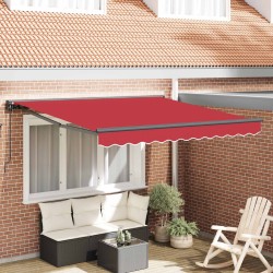 Cadre d'auvent Rouge 350 x 250 cm Polyester avec revêtement PU 526352526352