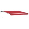 Auvent Rétractable Rouge 350 x 250 cm Tissu et acier 526355526355