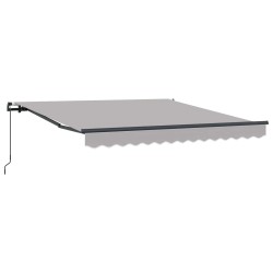 Auvent Rétractable Gris clair 350 x 250 cm Polyester et Acier 526367526367