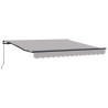 Auvent Rétractable Gris clair 350 x 250 cm Polyester et Acier 526367526367