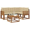 Ensemble de canapés d'extérieur 5 pcs Naturel et Beige 526372526372