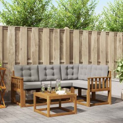 Ensemble de canapés d'extérieur 5 pcs Gris Naturel et Clair 526373526373