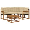 Ensemble de canapés d'extérieur 5 pcs Naturel et Beige 526377526377