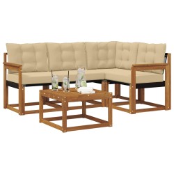 Ensemble de canapés d'extérieur 5 pcs Naturel et Beige 526377526377