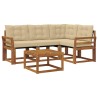 Ensemble de canapés d'extérieur 5 pcs Naturel et Beige 526379526379