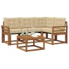Ensemble de canapés d'extérieur 5 pcs Naturel et Beige 526379526379