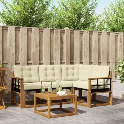 Ensemble de canapés d'extérieur 5 pcs Naturel et Crème 526381526381