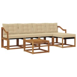 Ensemble de canapés d'extérieur 6 pcs Naturel et Beige 526384526384