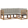 Ensemble de canapés d'extérieur 4 pcs Gris Naturel et Clair 526385526385