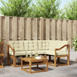 Ensemble de canapés d'extérieur 5 pcs Naturel et Crème 526387526387