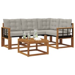 Ensemble de canapés d'extérieur 5 pcs Gris Naturel et Clair 526389526389