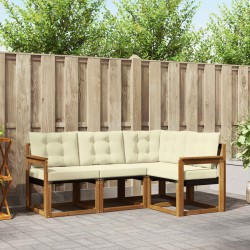 Ensemble de canapés d'extérieur 4 pcs Naturel et Crème 526392526392