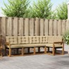 Ensemble de canapés d'extérieur 5 pcs Naturel et Beige 526393526393